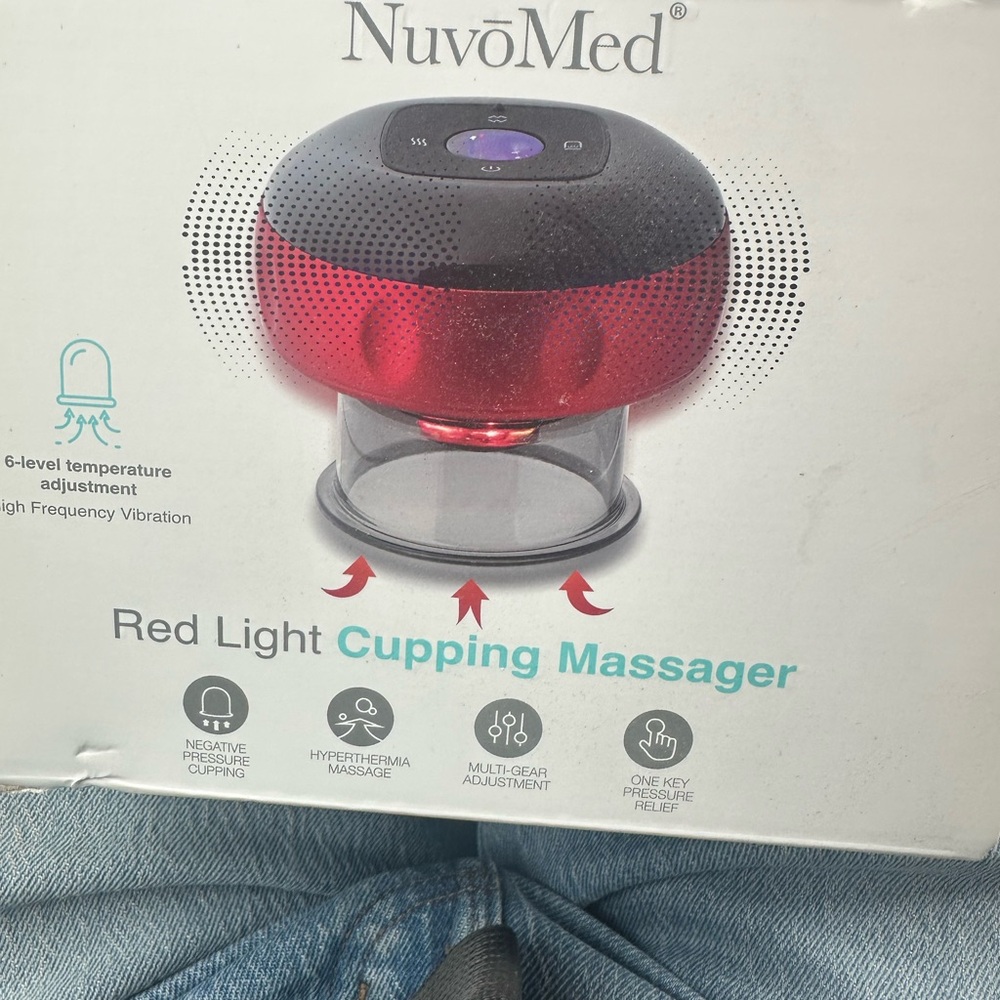 Red Light Cupping Massager - Red and Black